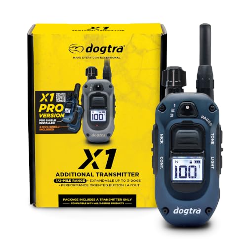 Image of Dogtra X1 PRO Remote Transmitter Only [New Edition] Compatible with 280X, 1900X, ARC-X E-Collars, 3 Layout Modes, 12% Slimmer, 1 /2 Mile Range, 100 Levels, IPX9K Waterproof, Boost, Safety Lock & Tone