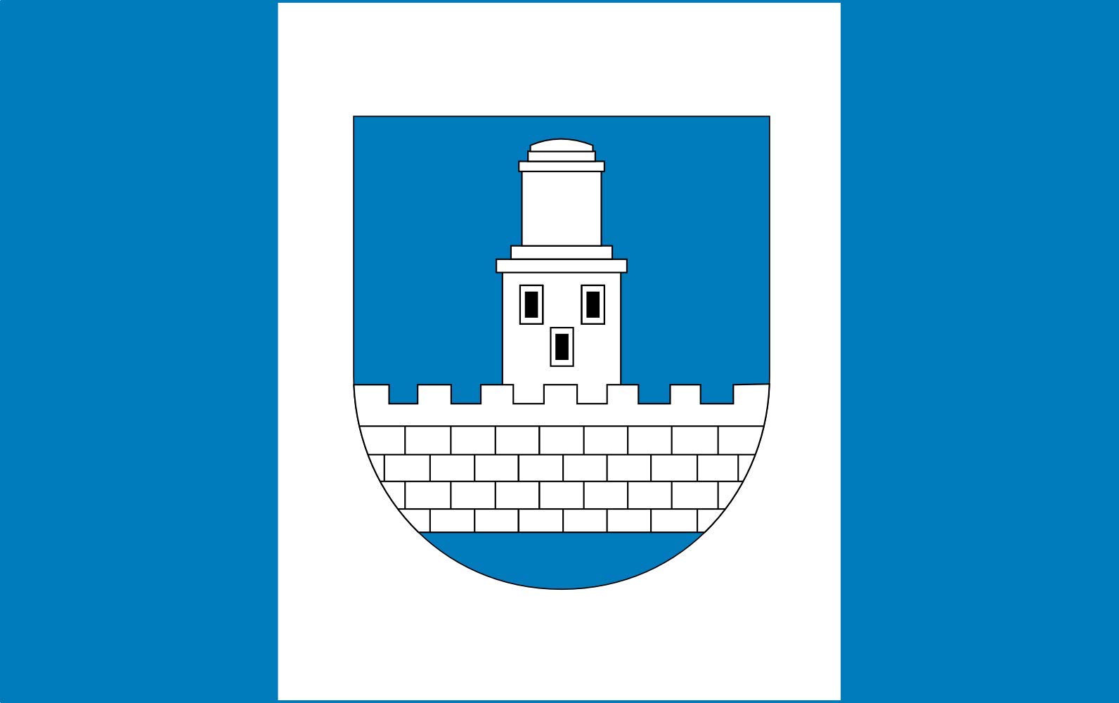 Drapeau paysage POL Czeladź XL de 2.16m² grand format pour mât