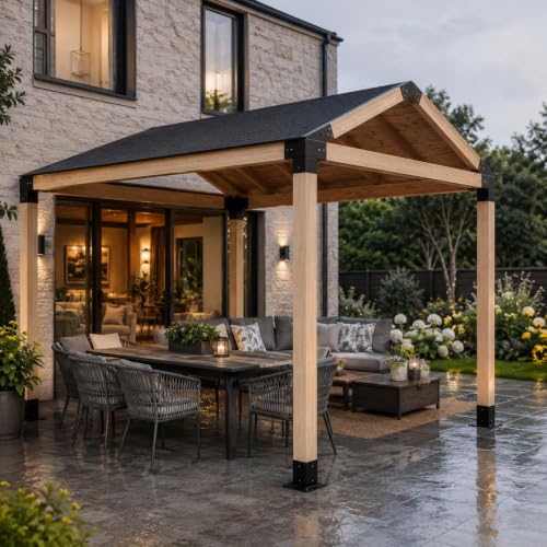 7 Pcs 4x4 (Actual: 3.5x3.5'') Pergola Bracket Kit by Noliven - Image 6