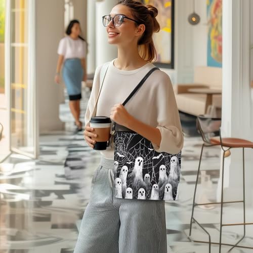 Image of HUGS IDEA Boho Bags for Women Leather Handbag Shoulder Bucket Crossbody Purse
