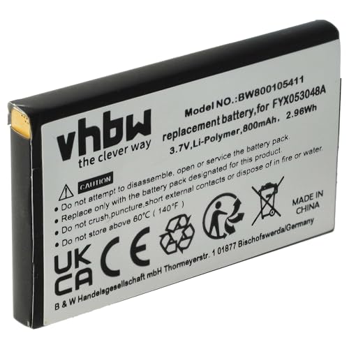 vhbw Akku kompatibel mit Oregon TP393, TP391 Funkgerät, Walkie Talkie (800 mAh, 3,7 V, Li-Ion)