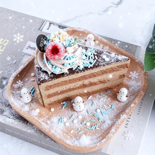 Image of Blue Sprinkles, Blue White Winter Sprinkle with Nonpareils Jimmies Confetti | Edible Cake Decorations for Baking, Ice Cream, Cookies, Cupcakes, Baby Shower Gender Reveal Frozen Birthday Party Supplies
