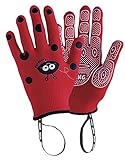 ROSTAING Gartenhandschuh für Kinder, Rostaing Anabel, Größe 3-4 Jahre, Gartenhandschuh, Marienkäfer, Lerash am Handgelenk, rutschfeste Handfläche, Rot