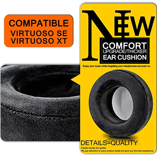 Almohadillas de terciopelo para auriculares Virtuoso RGB Wireless SE XT con anillo de montaje miniatura 4