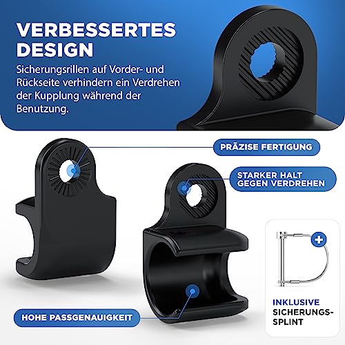 LAINFELD Anhängerkupplung für Thule Chariot & Coaster | Fahrradanhänger Kupplung mit Sicherheitspin | Einfache und schnelle Montage am Fahrrad