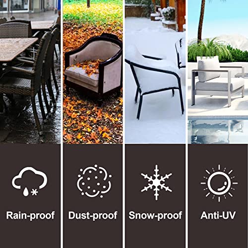 Purefit Outdoor Chair Covers Waterproof Patio Chair Cover, Heavy Duty Lounge Deep Seat Cover For Outdoor Furniture, Lawn, Deck, And Backyard, Anti-Fade & Tear Resistant, 28"W X 30"D X 31"H, Beige Brown #TOP6