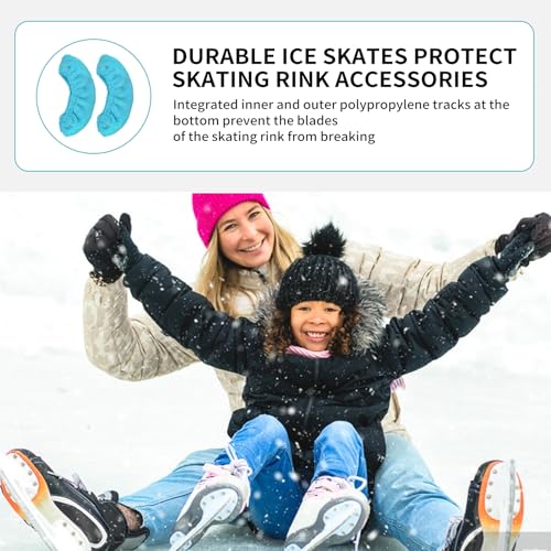 Kufenschoner Schlittschuhe Schoner,Schlittschuh Schoner,Kufenschutz Zubehör,Kufenstrumpf Eishockey Elastische Kufenstrümpfe Schlittschuhschoner für Damen Herren Kinder Schlittschuhe (Pfauenblau)