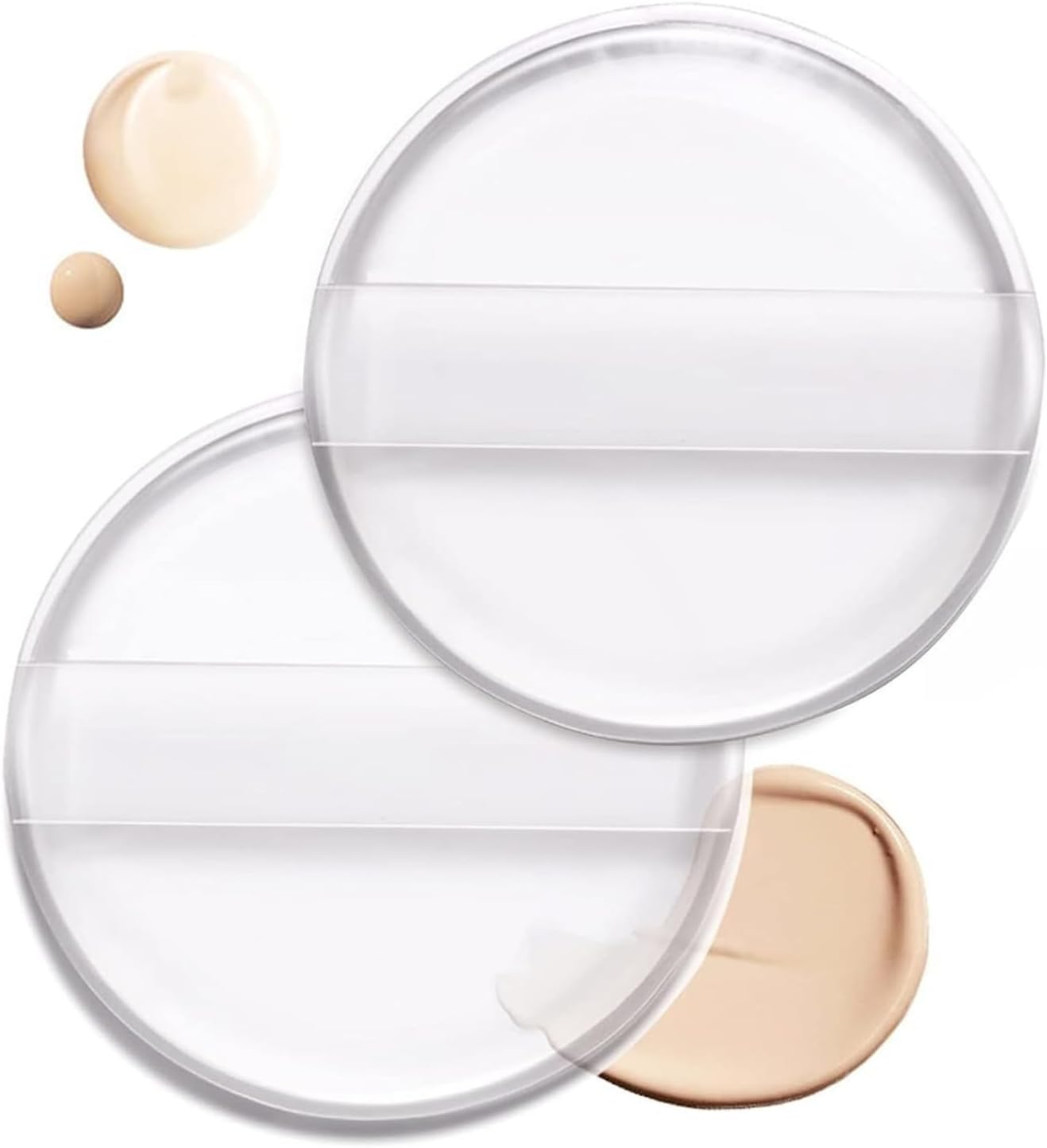 1pc Soft Round Silicone Reusable Powder Puff | Korean Blending Sponge | Loose Powder Gel Foundation Blending Sponge | Beauty Blender, Contouring, Eggs Makeup Blender Wet & Dry Tool Washable