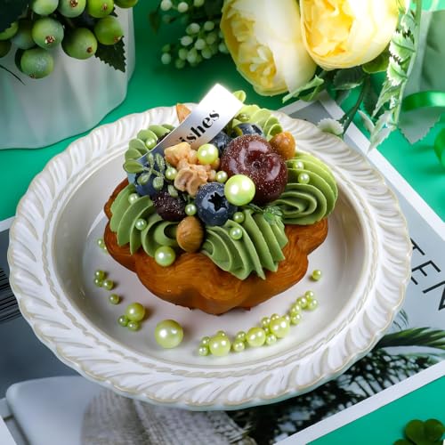 Image of Green and Yellow Pearl Sprinkles for Cake Decorating Edible, ST Patrick Day Sprinkles with 4 Sizes Sugar 130g /4.6oz, for Cupcake, Ice Cream, Donuts, Macaron Toppings Supplies (2mm, 4mm, 7mm, 1cm)