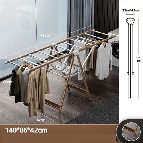 Séchoir à linge en bois et aluminium premium extensible