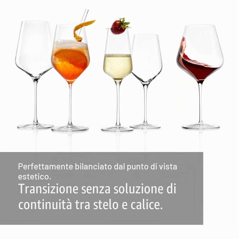 Stölzle Lausitz Calice Borgogna Starlight 820ml I Set di 6 Bicchieri da Vino Rosso Lavabili in lavastoviglie e infrangibili I Calici da Vino Altamente Funzionali I qualità Pregiata