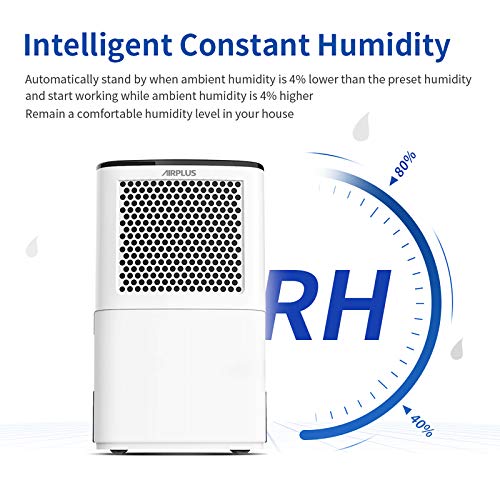 AIRPLUS 50 Pints Dehumidifier, High-Efficiency Dehumidifiers for Basements, Removing Moisture Quickly with Continuous Drainage & Auto Shutoff, Multifunctional Dehumidifiers for Home - (AP602) - Thumbnail 3