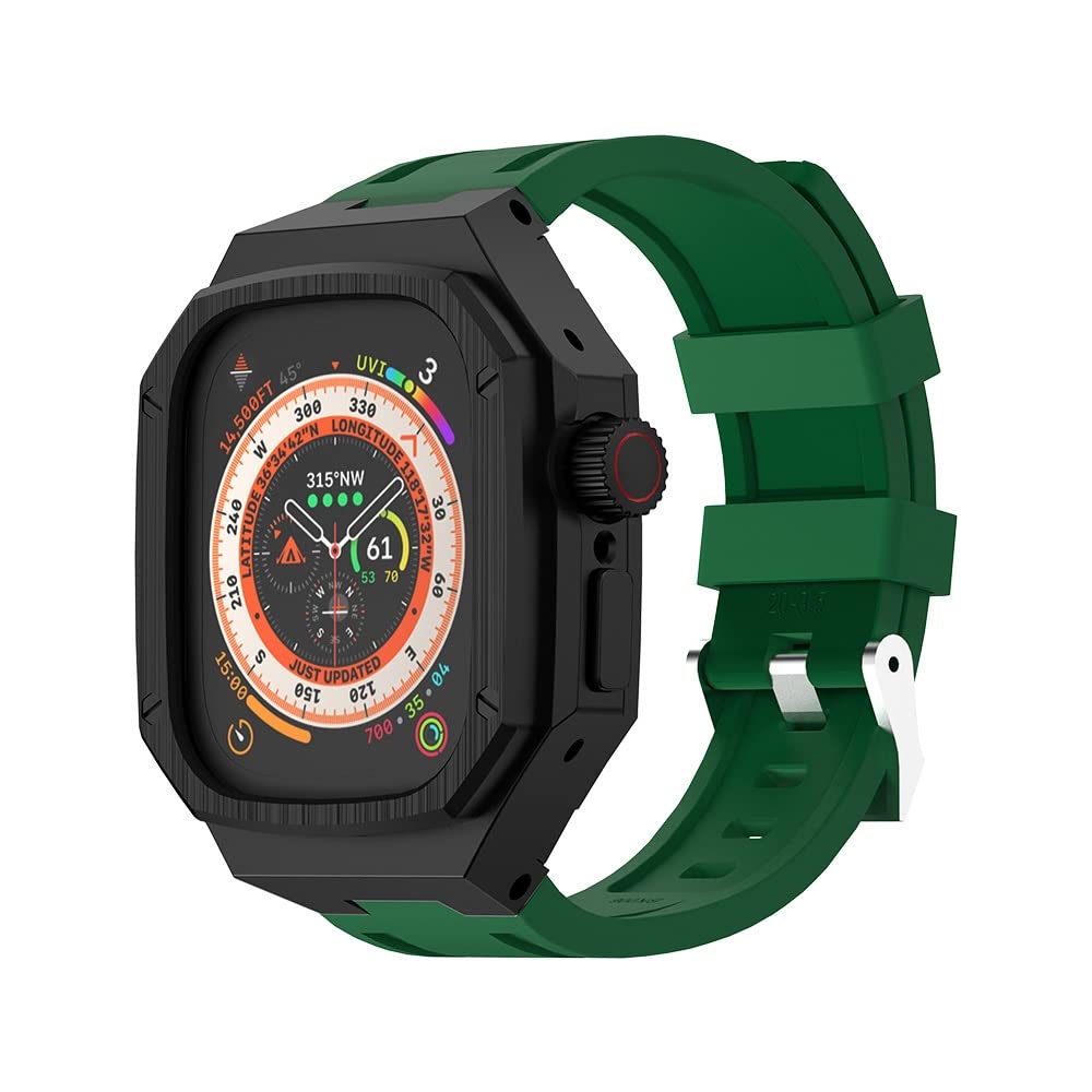 Kit modification boîtier métal luxe 49mm avec bracelet silicone iWatch - 8