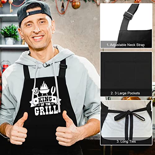 2 Pack Funny Apron For Men Women, Dad Gifts, Gifts For Men - Valentines Day, Birthday Gift For Dad, Husband, Boyfriend, Mom, Friends - Cooking Grilling Bbq Chef Kitchen Aprons #TOP3