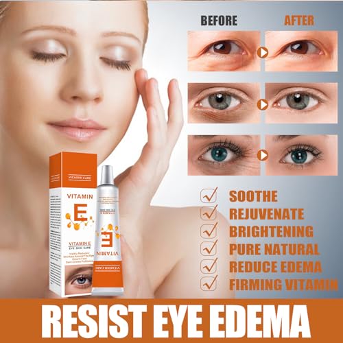 Vitamin E Eye Serum,Eye Creams,Eye Cream Anti-Aging,Under Eye Cream for Dark Circles Puffy Eyes,Moisturising Eye Cream,Prevents Under Eye Bags Fatigue,for Wrinkles and Fine Lines - Image 7