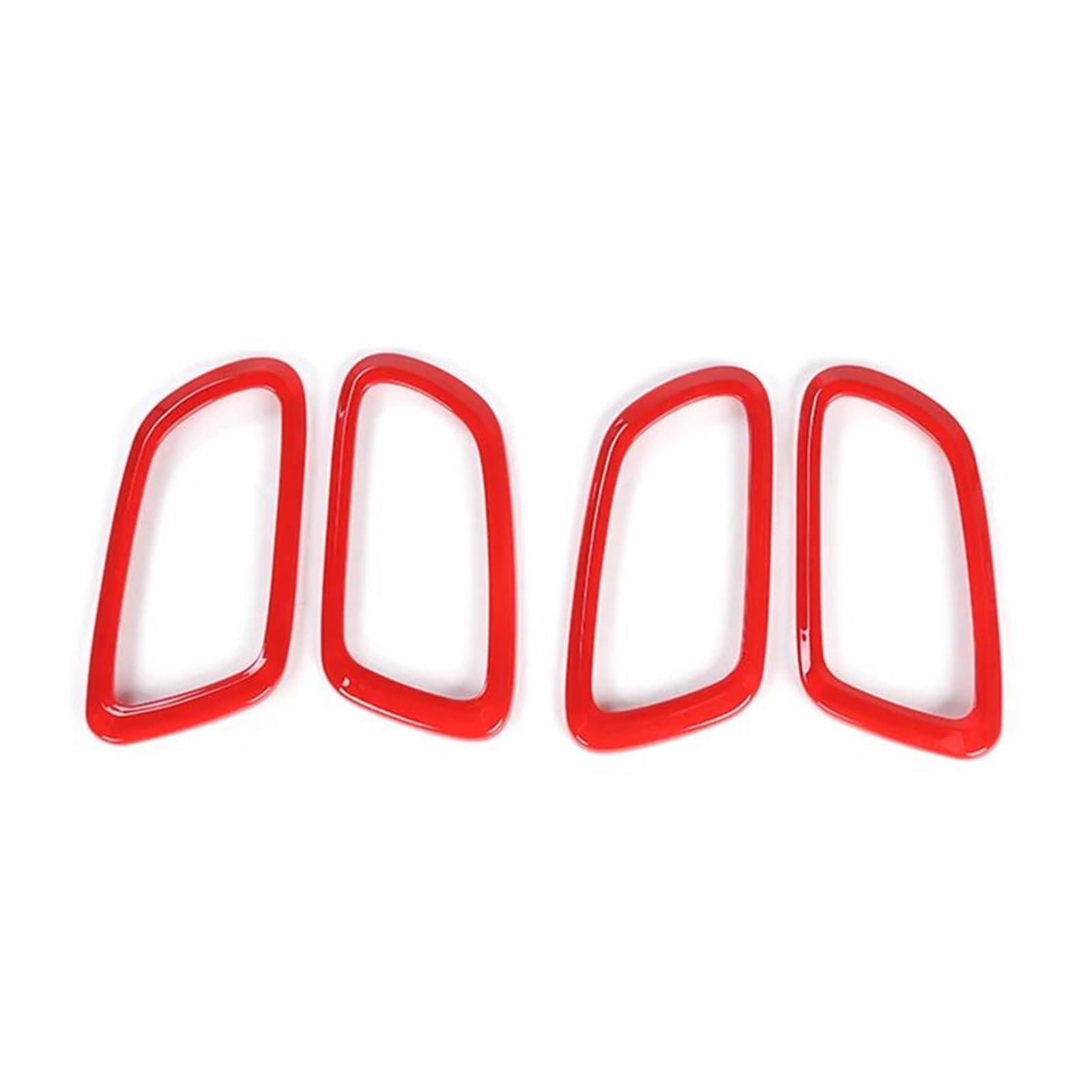 Blnetu Red For Jeep For Grand Cherokee 2011+ Car Inner Decoration Door Handle Bowl Ring Sticker Interior Mouldings (Red)