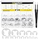 Mardatt 211 Stück Edelstahl E-Clip Sortiment Set, 14 Größen E-Clip Sicherungsringe - 1.5mm, 2mm, 2.5mm, 3mm, 3.5mm, 4mm, 5mm, 6mm, 7mm, 8mm, 9mm, 10mm, 12mm, 15mm