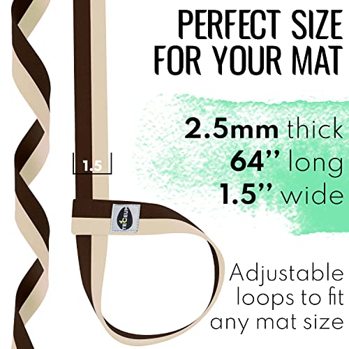 TECEUM [Novo 2025] Alça para Tapete de Ioga – Mais de 30 Cores – Suporte Ajustável para Tapete para