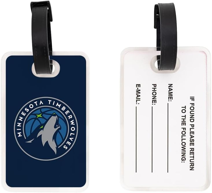 Desert Cactus Minnesota Timberwolves Luggage Tag – Official NBA National Basketball Travel ID Label for Suitcases, Bags, and Carry-Ons (Acrylic Luggage Tag A)