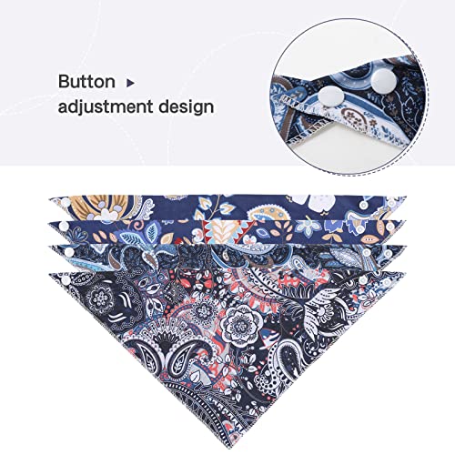Dog Bandana 4 Pack Dog Triangle Scarf With Adjustable Snaps For Small Or Medium Dogs #TOP2