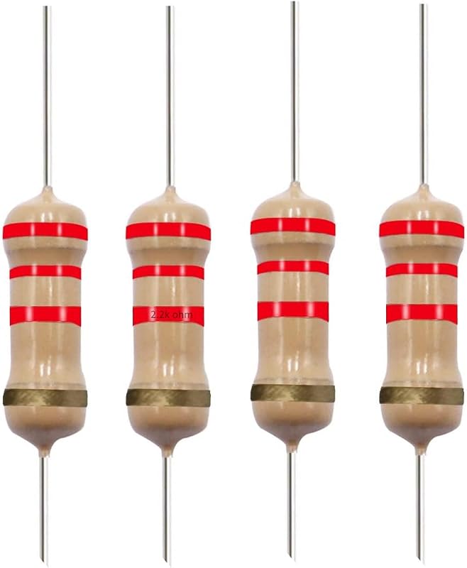 California JOS 2.2K Ohm Carbon Film Single Fixed Resistor 1/2 W (0.5 Watts) 5% Tolerance (40 Pack)