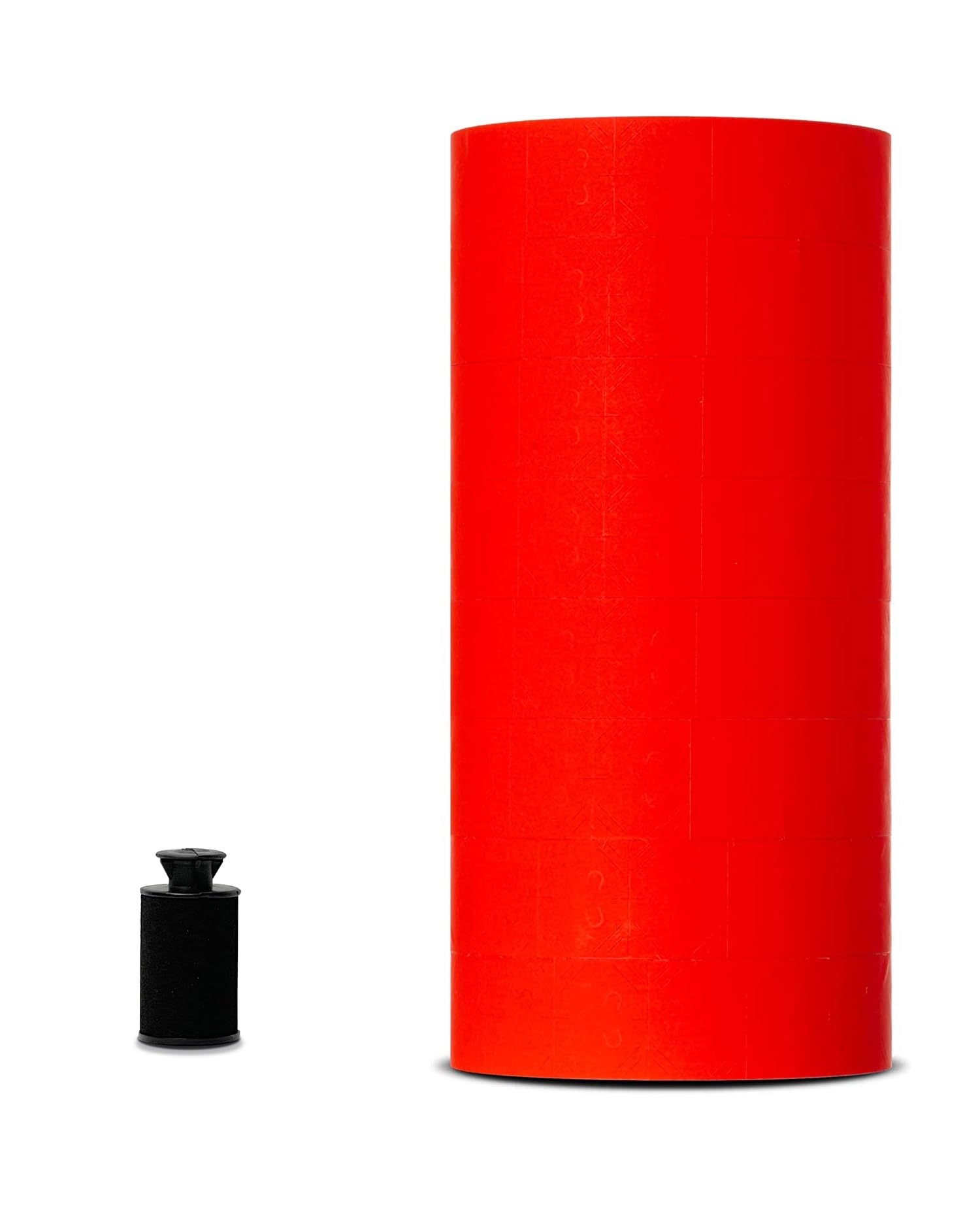 Pricing Labels for Monarch 1136 Labeler, 8 Rolls, 14,000 Two Line Labels, Ink Roller Included (Red)