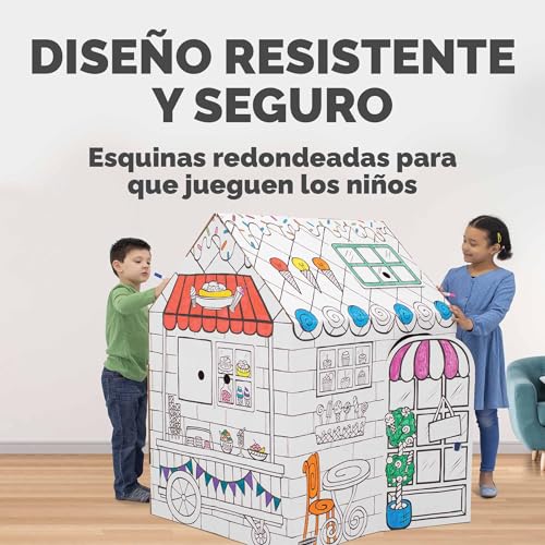 Casa de cartón para niños juguete creativo interior XL pastelería ecológica Bankers Box 6