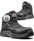 V12 Caiman IGS Men’s Safety Boots – Waterproof Lightweight Work Boots with Composite Toe Cap & Midsole – Vegan-Friendly, Slip-Resistant, Heat-Resistant Hiker Boots for Men, Size UK 8
