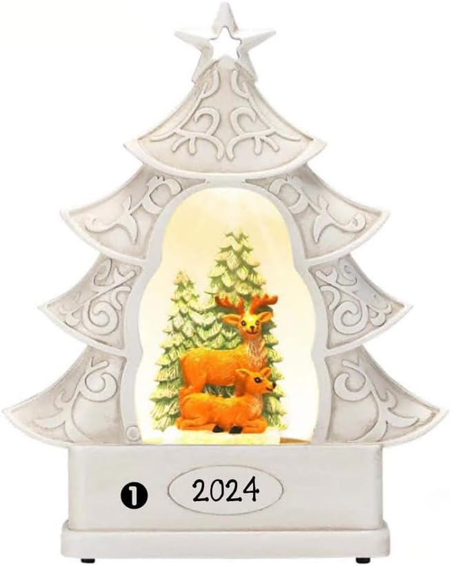 Adorno de globo de nieve, adorno familiar 2024, regalo de Navidad personalizado, recuerdo familiar, adorno de globo de nieve personalizado, regalo