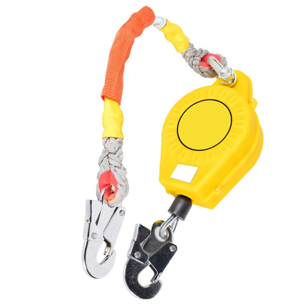 Jnchdghwa As Shown Self Retracting Safety Lanyard 9Ft With Alloy Steel Hook& Steel Wire Rope-Fall Arrester Fall Protection Device