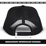 Czapki Trucker dla Mężczyzn i Kobiet, Czarne - HUIIKE | Czapki i Kapelusze z Oddychającą Siatką Męska | Regulowany Rozmiar, Kapelusz Męski Trucker | Czarne Kapelusze Baseballowe