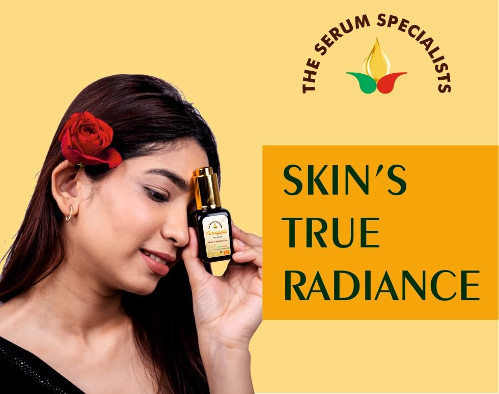 Image of Pineapple Face Serum - Exfoliates & Brightens Skin | Enriched with Pineapple Enzymes | Gentle Exfoliation & Radiance Boost | All Skin Types - 30ml