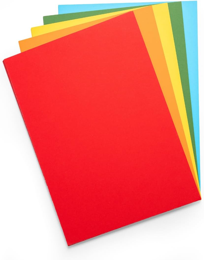 A4 Coloured Card 160GSM Rainbow Craft Card Stock 50 Pack