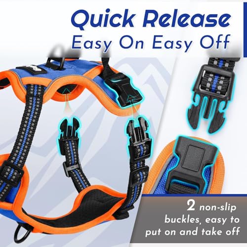 Image of Eagloo Dog Harness for Medium Sized Dogs, No Pull Vest with 2 Leash Clips