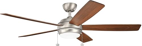 Miniatura 3 de KICHLER 330180MWH Ventilador de techo con 5 aspas blancas mate con luz de 71 vatios, blanco mate, 60 pulgadas