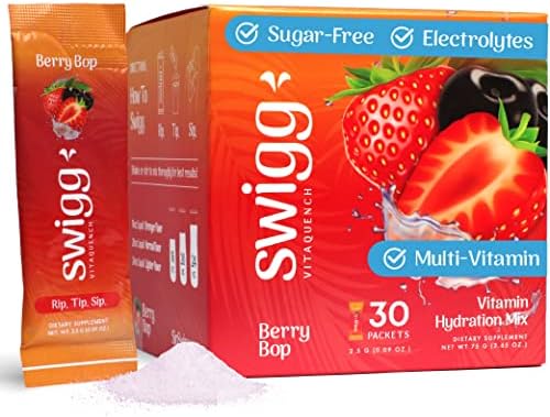 Electrolytes Powder Packets | Daily MultiVitamin Hydration Packet | Electrolytes Powder No Sugar | 2500 mcg B12, C + D + B6, Folate, Iron Zinc + More
