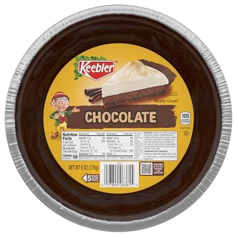 Keebler Ready Crust 9-Inch Chocolate Pie Crusts, Premade Pie Crusts For Baking And No-Bake, 12 ct Cover