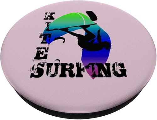 Miniatura 2 de Kite Surfing WIth Freestyle Kitesurfer And Kite 2 PopSockets Standard PopGrip