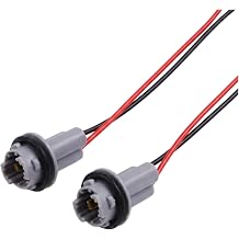 2 PCS Car Light Harness Pigtail Socket, Plug and Play Bulb Pigtail Wire Harness Connector, Light Bulb Socket Assembly, Fit for T10 T13 T15 Turn Signal, Brake Lights, Tail Lights Gray