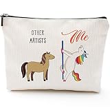 Blue Leaves Artists Gifts for Women,Artists Fun Gifts, Artists Makeup Bag, Artists Make Up Pouch,Art