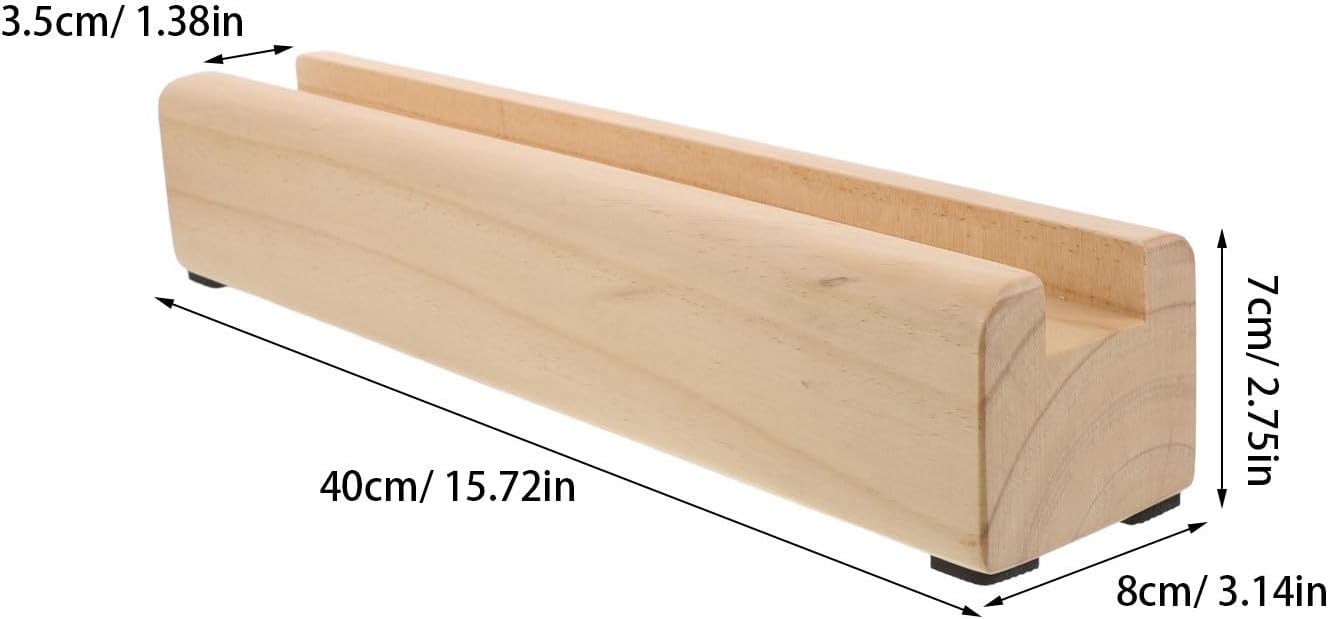 Alipis Wooden Floor Mirror Stand Holder Rustic and Elegant Design and Full Length Mirror with Anti-Slip Base and Stable Support, Versatile Use for Home and Walk-in Closet