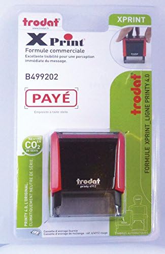 Trodat B499202 X-Print Automatic-Stamp "Payemaster, Red Ink, 21.11 x 12.4 x 3.71 cm - Image 3