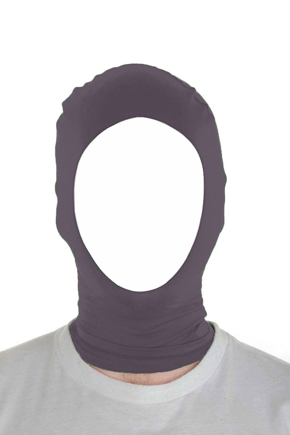Sheface Men's and Women's Spandex Halloween Cosplay Mask Party Open Face Hood Costume Mask (Gray)
