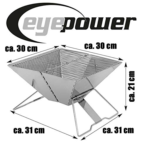 EYEPOWER Barbecue a Carbone Arkansas 30x30cm