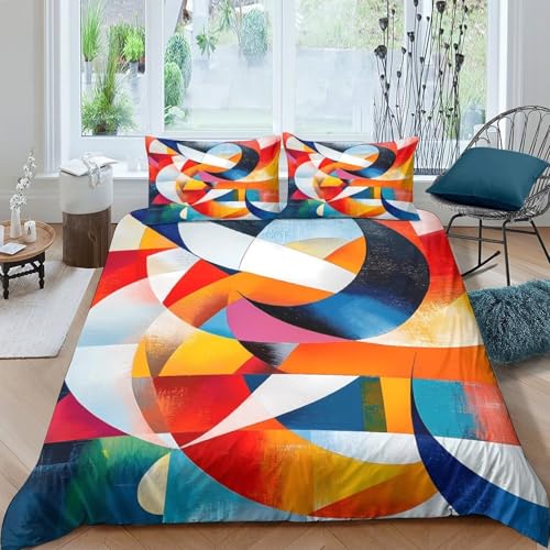 Housse de Couette 3D Parure de Lit Microfibre Résistante Respirante Flux de Feu - 4