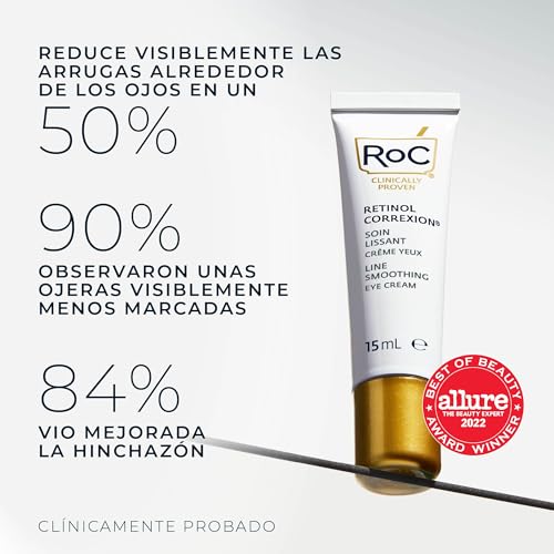 Miniatura 5 de Roc - Retinol Correxion Suavizado De Líneas Crema Contorno De Ojos - Reduce Visiblemente La Hinchazón Y Las Ojeras - Antiarrugas Y Antiedad - 15 Ml