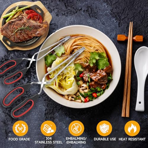 Zoiwdur Tongs for Cooking, Set of 2 Heat Resistant Kitchen Scissor Tongs by Zoiwdur - Image 6