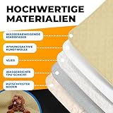 SympaTierisch wasserdichte Hundedecke - Robuste Hundematte als Schutz für Sofa & Bett - rutschfeste Hundedecke auch für große Hunde geeignet - in der Waschmaschine waschbar - 130 x 100 cm - gelb