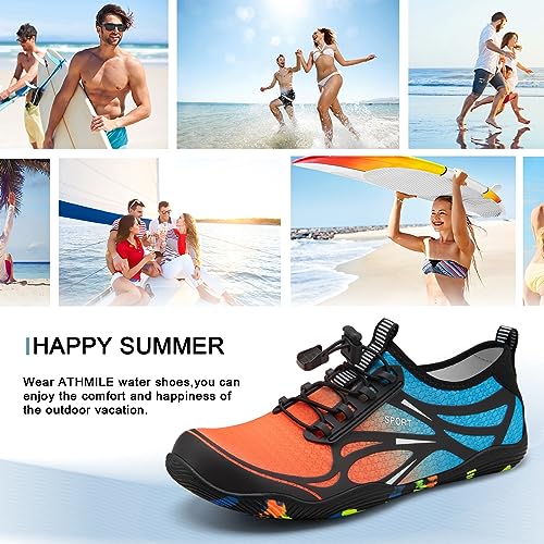 Image of ATHMILE Water Shoes for Men Women River Swim Beach Pool Adult Quick Dry