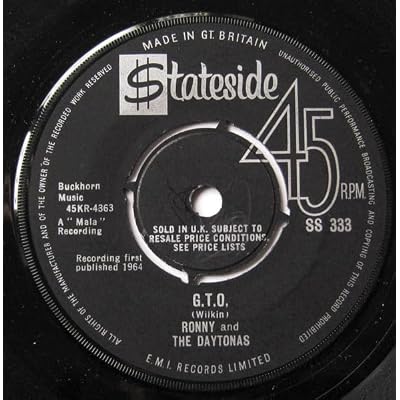 Ronny and The Daytones - G.T.O. [VINYL] UK Stateside